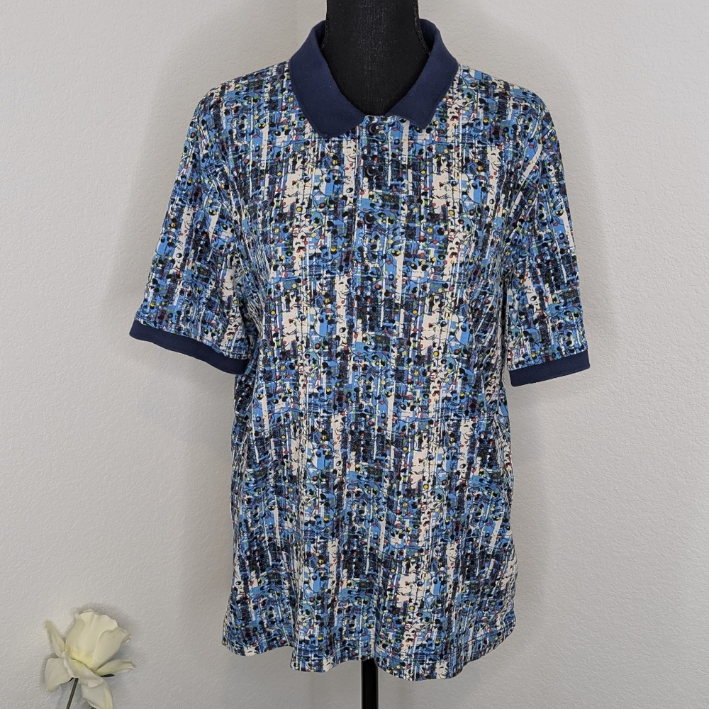 💘 Robert Graham Men's Pechia Pique Skull Head Classic Fit - Picture 2 of 6